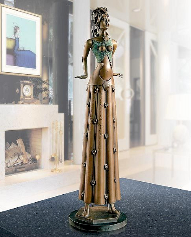 Paul Wunderlich - Tänzerin im Blumenkleid