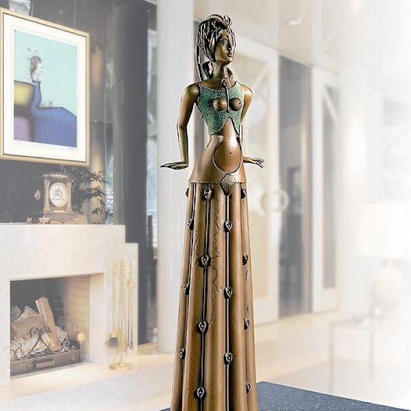 Paul Wunderlich - Tänzerin im Blumenkleid