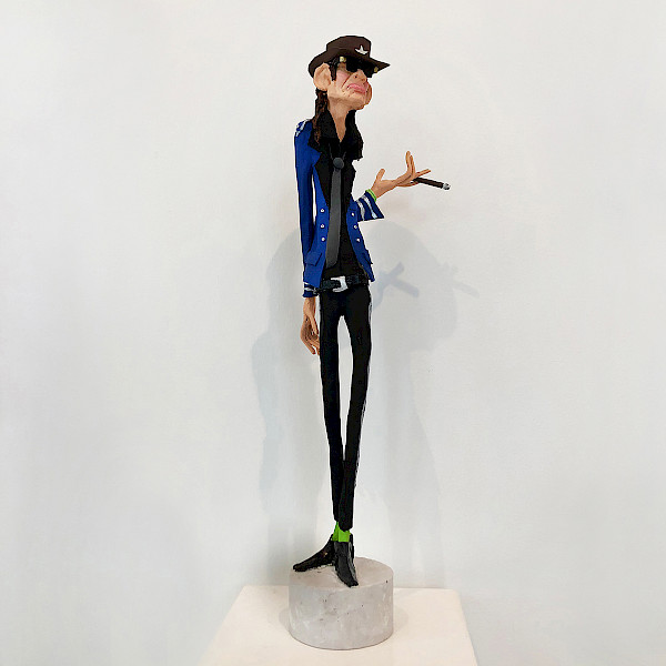 UDO STEHEND, BLAUES JACKET